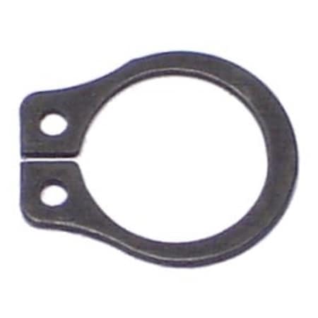 Midwest Fastener External Retaining Ring, Steel Black Phosphate Finish, 5/16 in Shaft Dia, 40 PK 61082